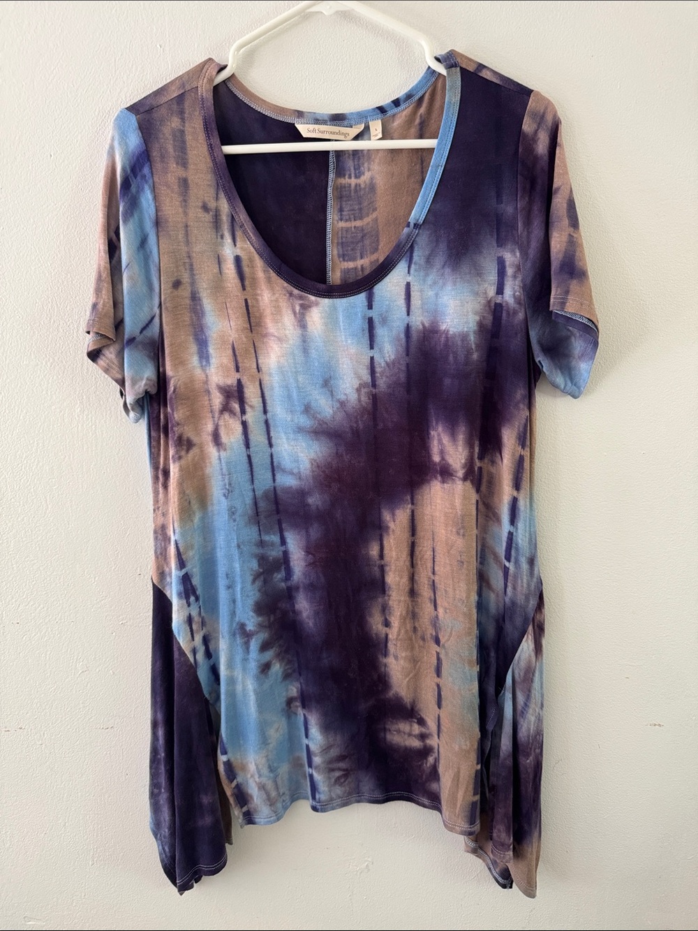 Soft Surroundings Scoop-Neck Tie-Dye Tunic Sz L